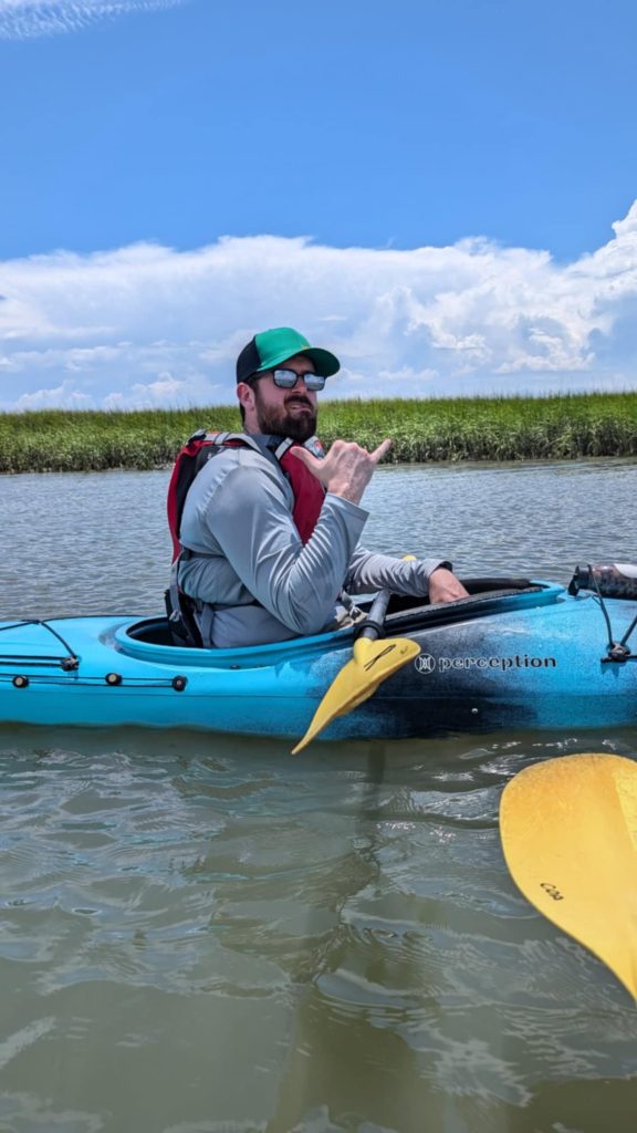 trevor in kayak