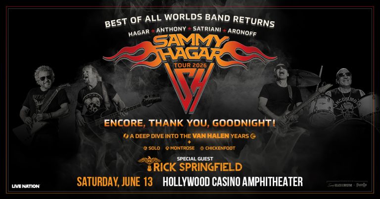 sammy hagar 2026 tour hero graphic